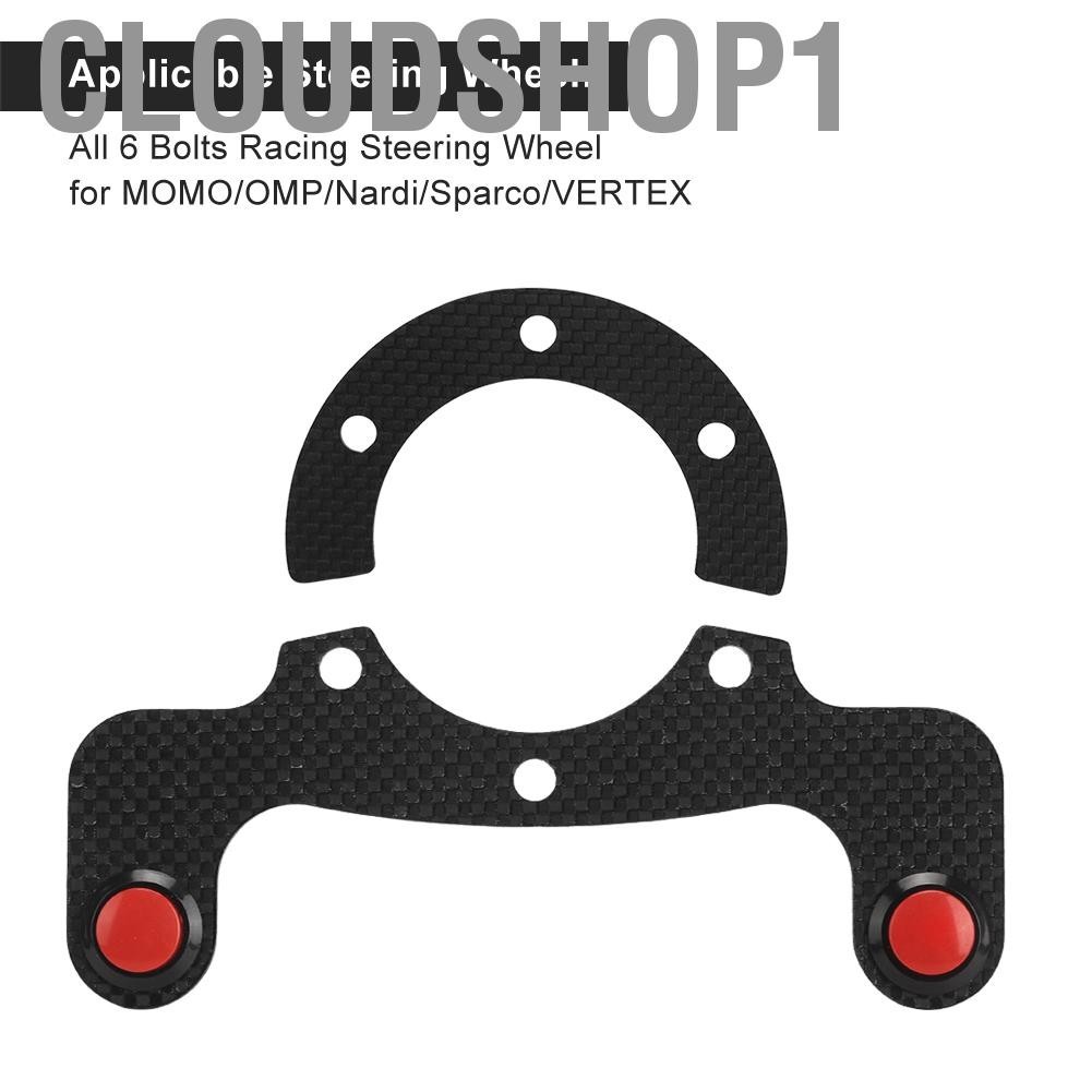[Ready Stock] Cloudshop1 ใหม่คาร์บอนไฟเบอร์ภายนอกปุ่มแตรสำหรับ MOMO/OMP/Nardi/Sparco 6 พวงมาลัยรถ