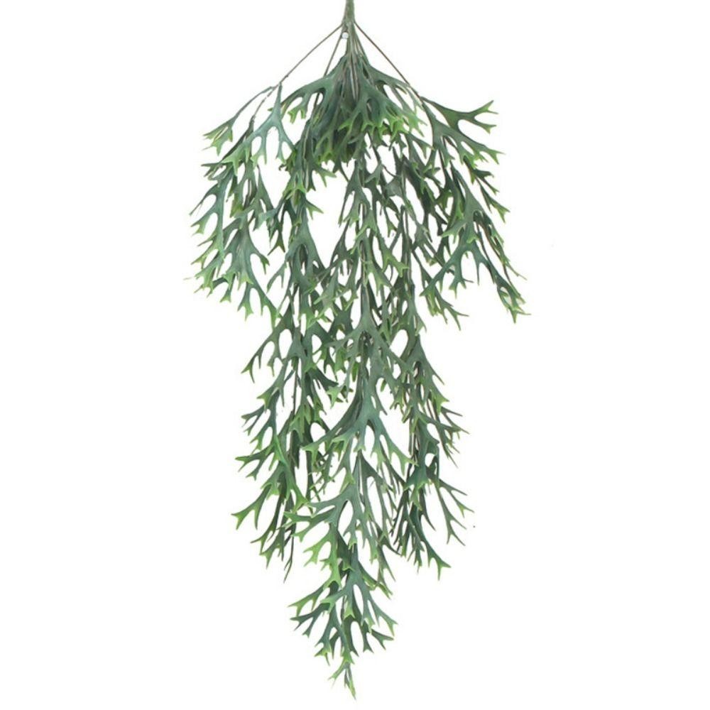 Isitaft เฟิร์น Staghorn ประดิษฐ์, เฟิร์นพืชพลาสติกเขากวางใบ, พืชสีเขียวสมจริงแขวนผนัง 80 ซม.ต้นไม้ปลอมตกแต่งบ้านสวน ราคา ถูกที่สุด ดีลบีเคเค แกลเลอรีภาพที่ 8