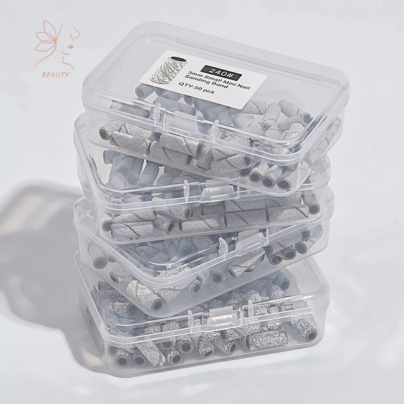 maybeauty แถบขัดเล็บ Mandrel สําหรับแหวนกระดาษทรายผู้ถือสแตนเลส อุปกรณ์เสริมเครื่องเจาะเล็บ {TH}