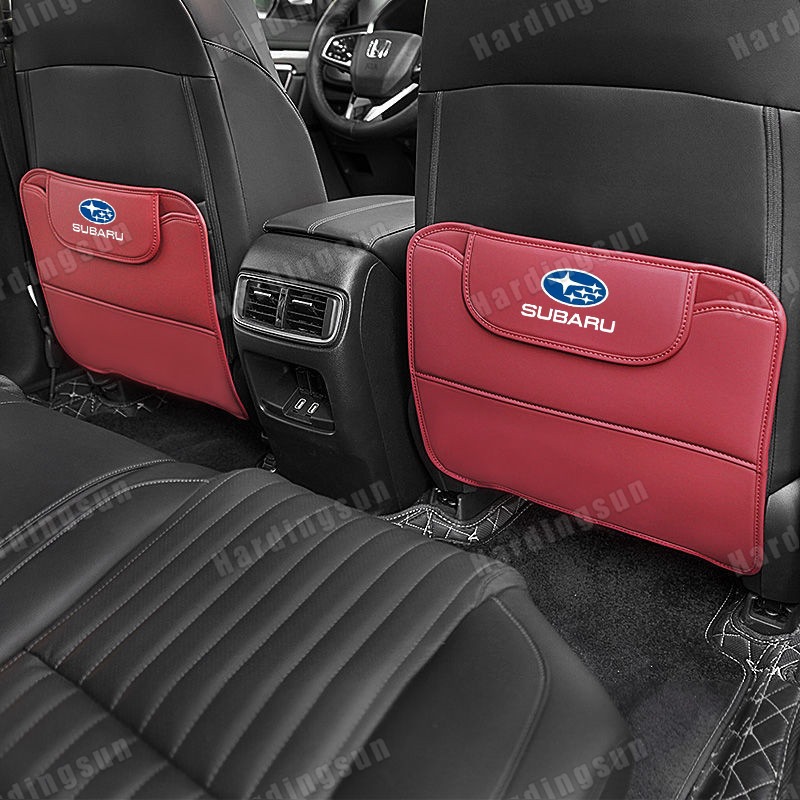 Subaru หนังรถที่นั่งกลับ Protector ฝาครอบ Anti Kick Pad กระเป๋าเก็บคุณภาพสูงกันน้ําสําหรับ Subaru Forester sk XV Impreza wrx sti Outback
