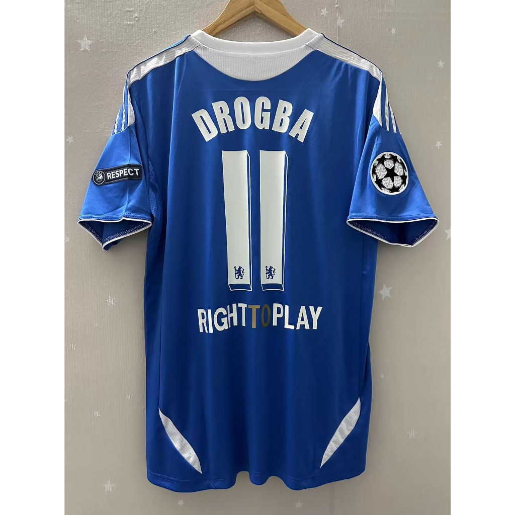 11-12 Chel-s DROGBA LAMPARD TORES คุณภาพสูง Home Retro ฟุตบอล Jersey เสื้อยืดที่กําหนดเอง