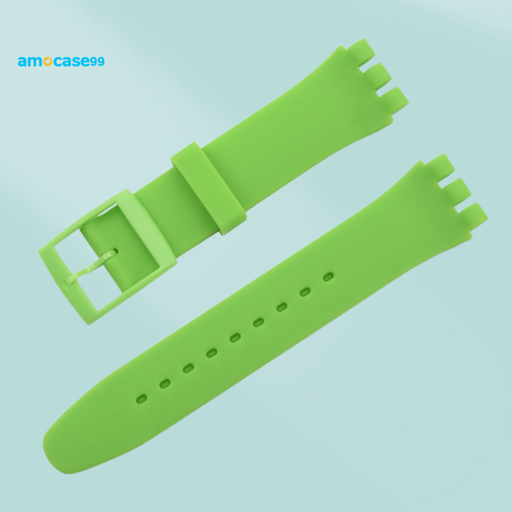 SWATCH Amocase99 20 มม.นาฬิกาเข็มขัดเหงื่อBreathableซิลิโคนนุ่มสมาร์ทนาฬิกาข้อมือสําหรับSwatch