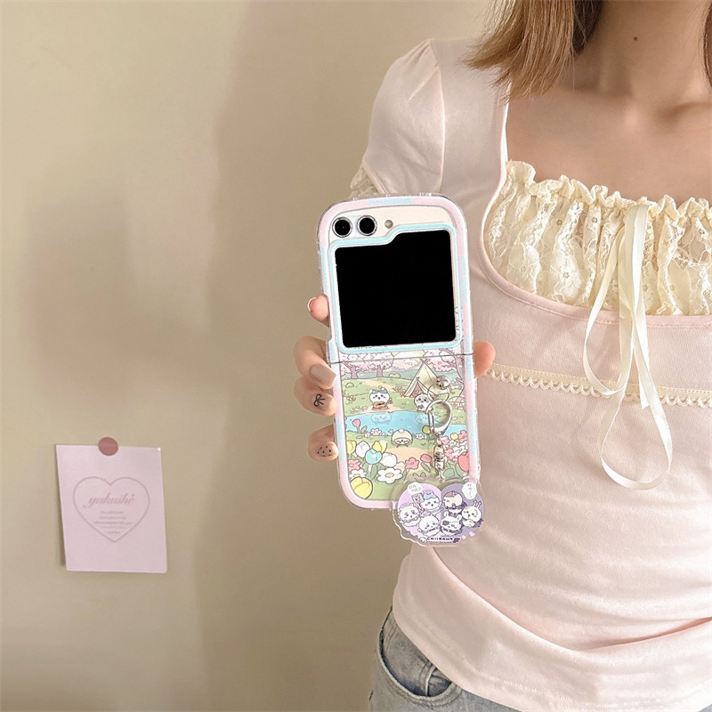 SAMSUNG กรอบสีคมชัดเคสซิลิโคนอ่อนนุ่มsamsung Galaxy Z รูปที่ 8