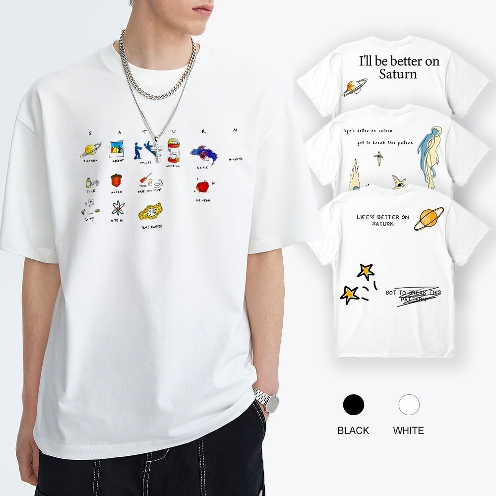 👕👕SZA shirt SZA เสื้อยืดแฟชั่นคุณภาพสูง (ได้รับแรงบันดาลใจจากอัลบั้ม saturn ของ SZA ในปี 2024)Unisex