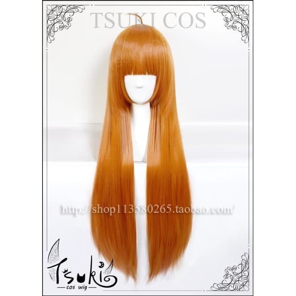 BME WIG คอสเพลย์ TSUKICOS PERSON 5 FUTABA SAKURA / BASE 80CM STRAIGHT ORANGE PREMIUM