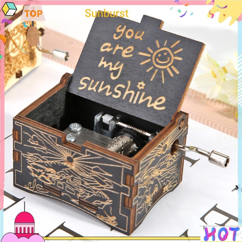 You Are My Sunshine กล่องดนตรีวินเทจของตกแต่งบ้านงานฝีมือกับลูกสาวของฉัน [Sunburst11.th]
