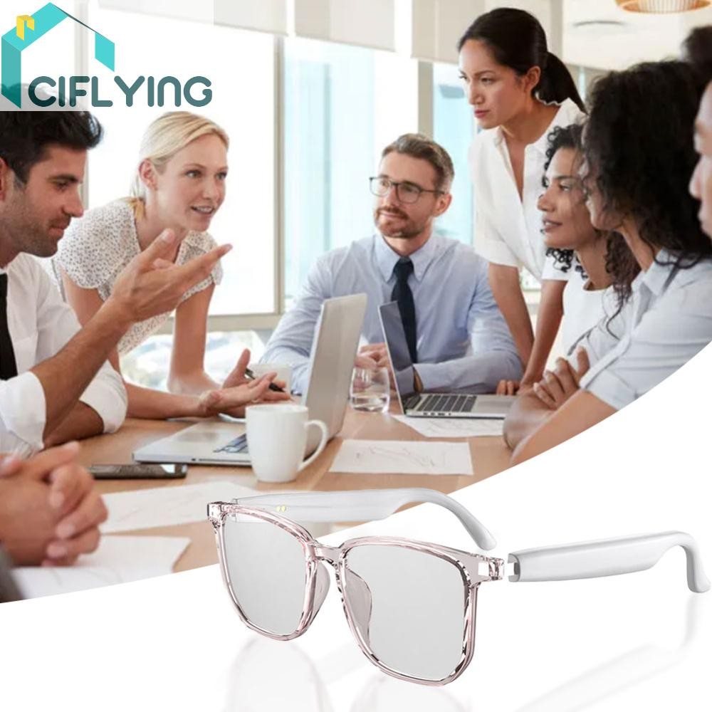 หูฟังแว่นตาอัจฉริยะ การแปลด้วยเสียงอัตโนมัติ BT 5.4 AI Translator Glasses [Ciflying.th]