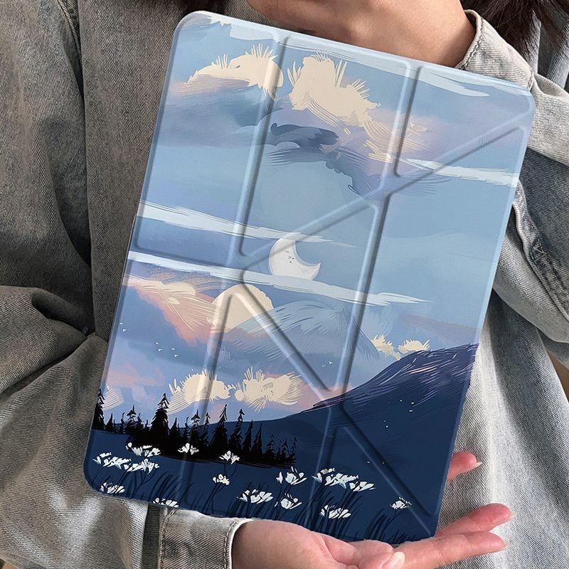 [สินค้าพร้อมส่ง] เคส iPad แม่เหล็ก Yamashita Spring พร้อมช่องเสียบปากกาเข้ากันได้กับ iPad Pro 2022/2021/2020 11 นิ้ว AIR3 10.5 ''iPad 10th 2022 10.9'' 9th 8th 7th 10.2'AIR5 4 10.9' รุ่นปลอกอะคริลิคส่งผ่านสูง ฝาครอบแข็งป้องกันการโค้งงอ