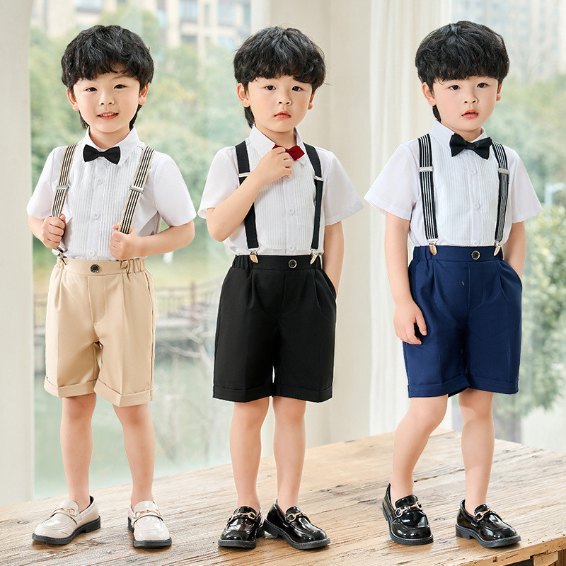 ชุดเด็กฤดูร้อน เสื้อแขนสั้น ชุดเอี๊ยม ชุดเด็กชายดอกไม้ ชุดเด็กทารก ชุดเด็กเล็ก ชุดเด็กใหญ่ ชุดเด็กเล็ก การแสดงของคณะนักร้องประสานเสียง พิธีสำเร็จการศึกษา