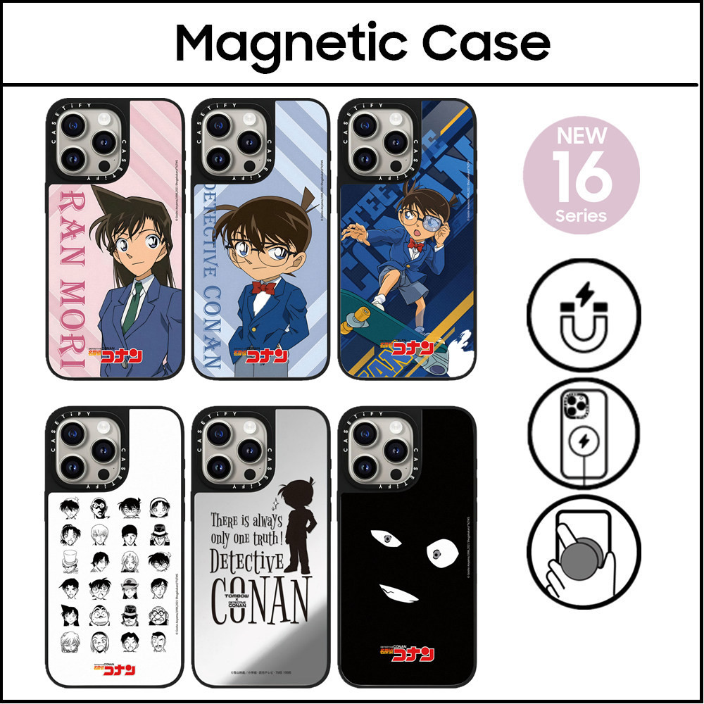 Caseti ยอดนักสืบจิ๋วโคนัน Detective Conan Mouri Ran เคสกระจกอะคริลิคพลาสติกแข็งสําหรับ iPhone 11 16 12 13 14 15 Plus Pro Max ปลอก