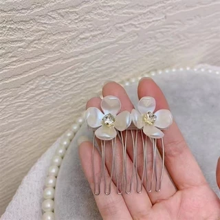 2025 Rhinestone ใส่หวีคลิปผม Headdress หวีผม Hair Coiler