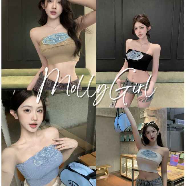 mollygirl.shop สไตล์เกาหลี เสื้อกล้ามผู้หญิงสุดฮิต 2025 เทศกาลสาดน้ำ