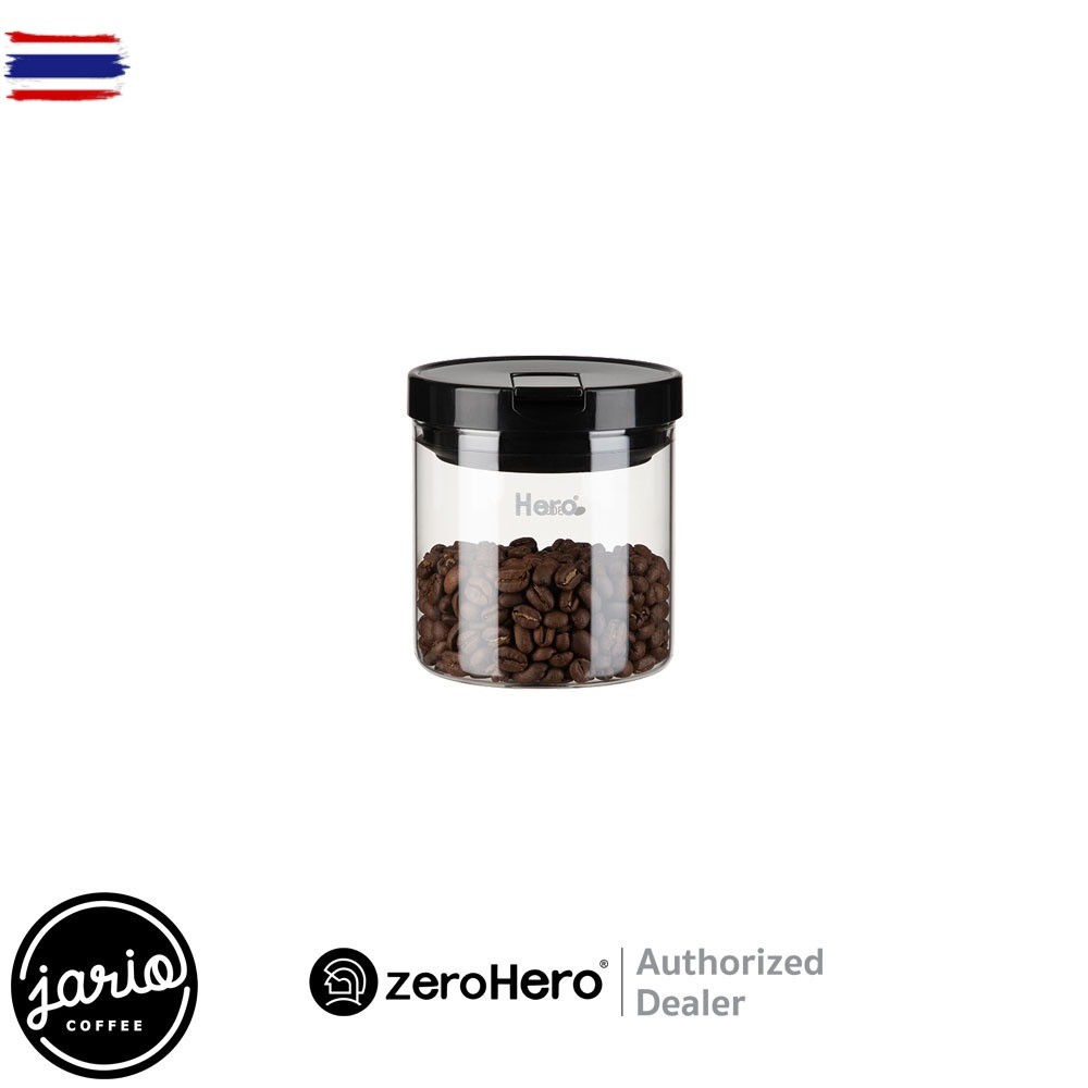 Jario x zeroHero โหลแก้วเก็กาแฟ กระปุกเก็เมล็ดกาแฟ zeroHero Glass Coffee Canister