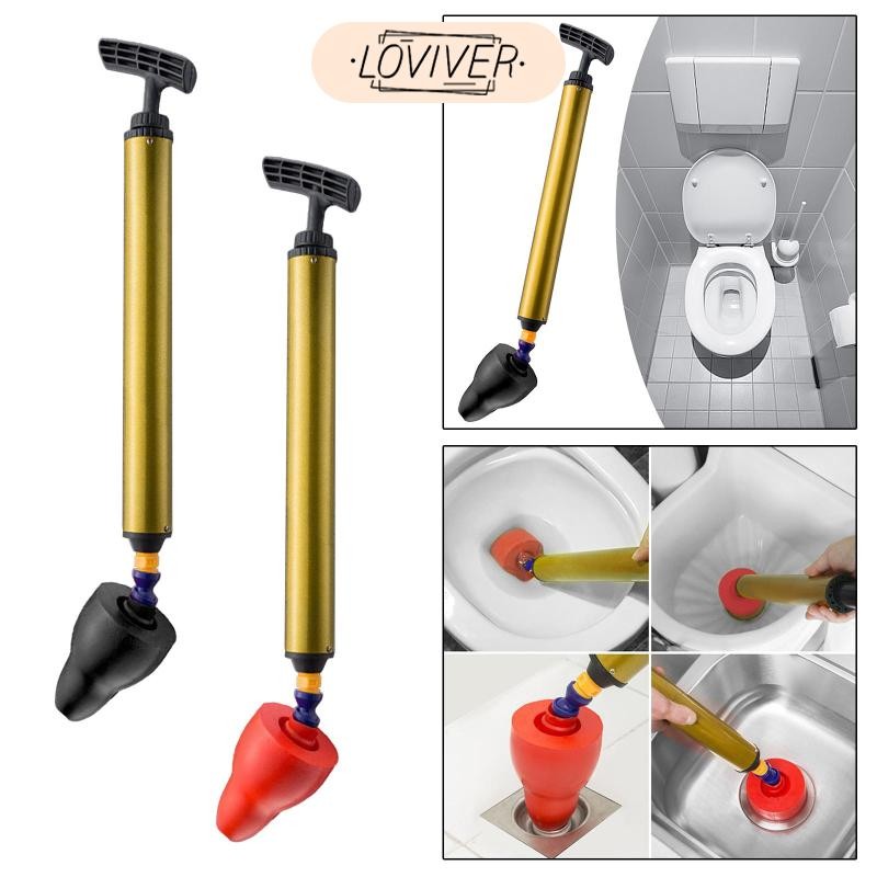 LOVIVER Toilet Plunger คู่มือความพยายาม ใช้งานง่าย ท่อระบายน้ํา Clog Remover Sink Plungers