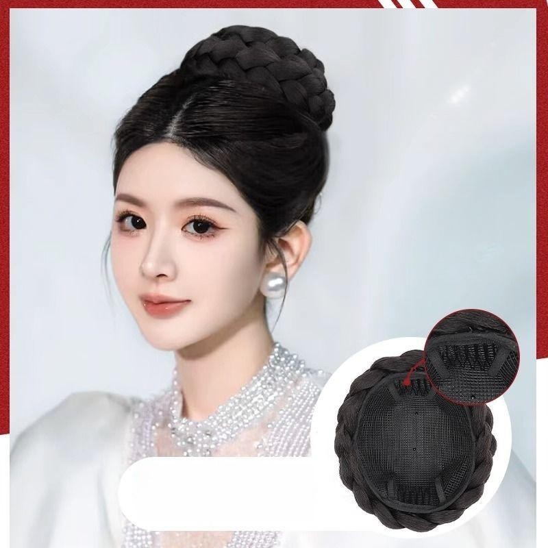 ใหม่ Maruko กิ๊บติดผมหัว Simple & Elegant Princess Hair Bun Braids Bun วิกผมกระเป๋า Hepburn สไตล์เจ้าสาวกระเป๋าผม