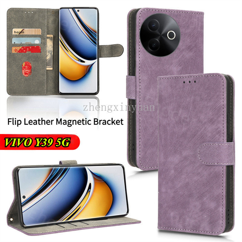 ปลอกสําหรับ VIVO Y39 5G 2025 เคสโทรศัพท์หนังแม่เหล็กสําหรับ VIVOY39 Y 39 กันกระแทกปกหลัง