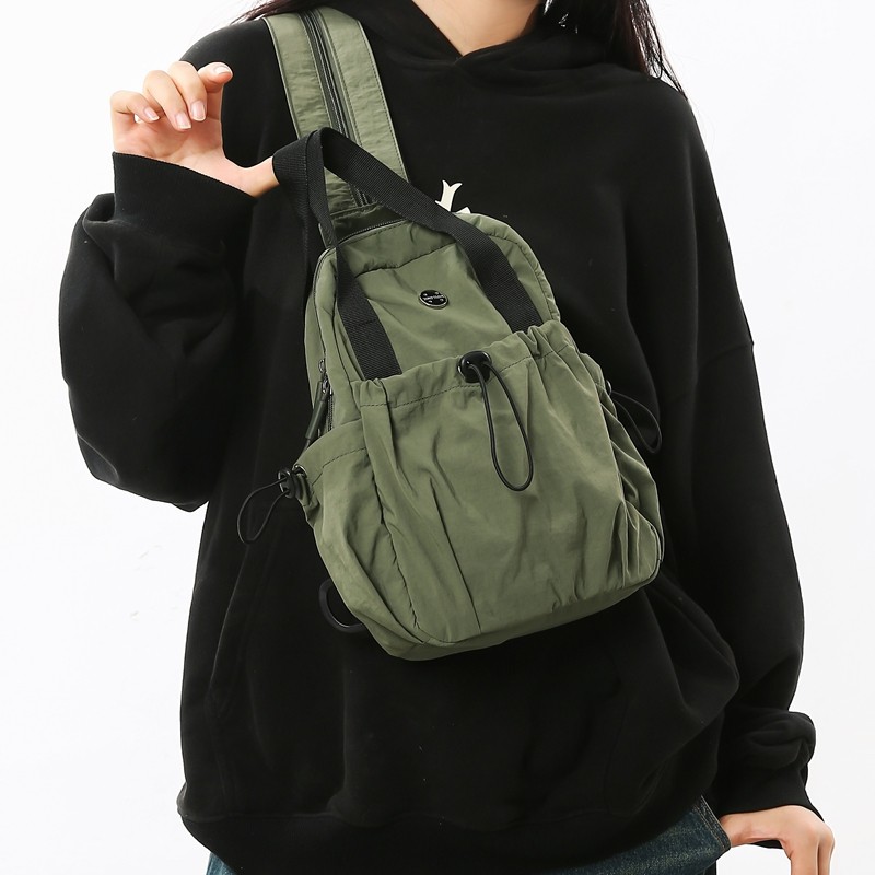 Ulzzang เกาหลีกันน้ําแฟชั่นผู้หญิงกระเป๋าสะพายข้างกระเป๋าคาดหน้าอกสําหรับผู้หญิง