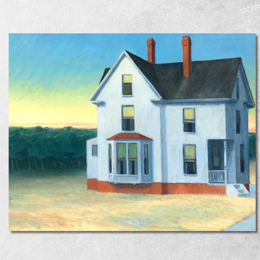 Cape Cod Sunset Edward Hopper, eho60 ภาพพิมพ์บนผ้าใบแคนวาส