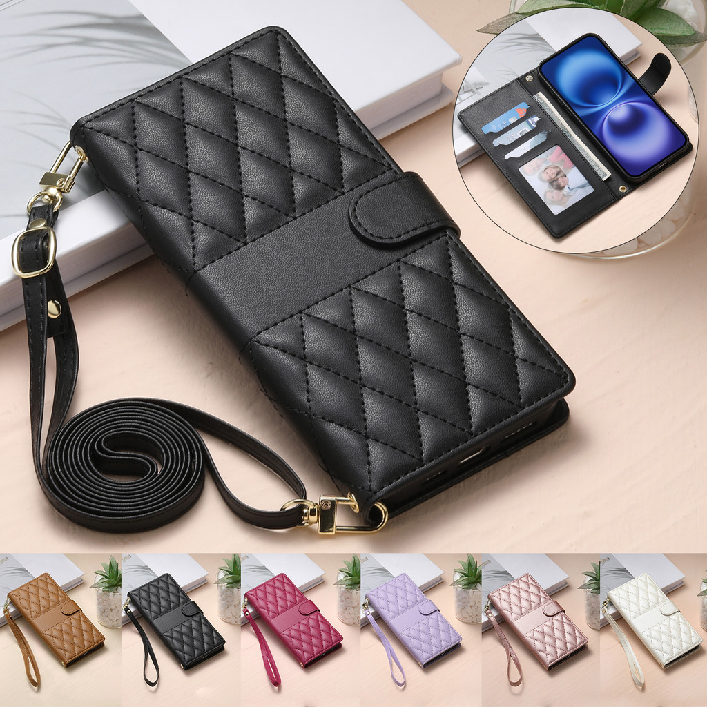 เคสฝาพับ เคสเปิดปิด Case for Honor 200 Pro 400 Smart 600 Lite X6a X6b X8b X7D X9b X9c X9D 5G เคสโทรศัพท์หนังฝาพับพร้อมช่องใส่บัตรสําหรับ Faux PU Leather Flip Cover Wallet With Card Slots Sling Strap ซองมือถือ DF13