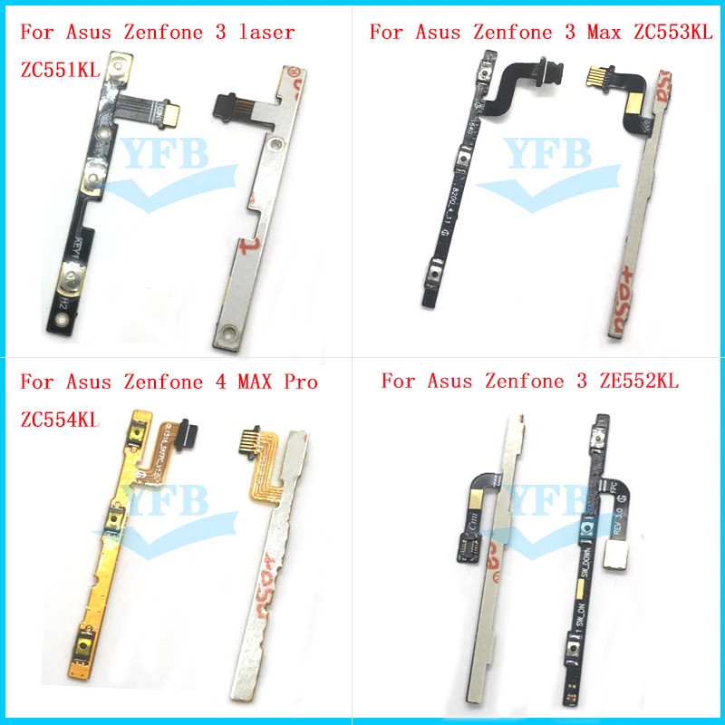 สําหรับ Asus Zenfone 3 4 เลเซอร์ ZC551KL Max Pro ZC554KL ZC553KL On Off Volume สวิทช์ด้านข้างปุ่ม Ke