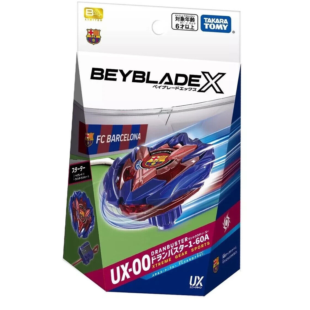 Takara TOMY Beyblade X UX-00 Dran Buster 1-60A FC Barcelona B4 รูปของเล่น