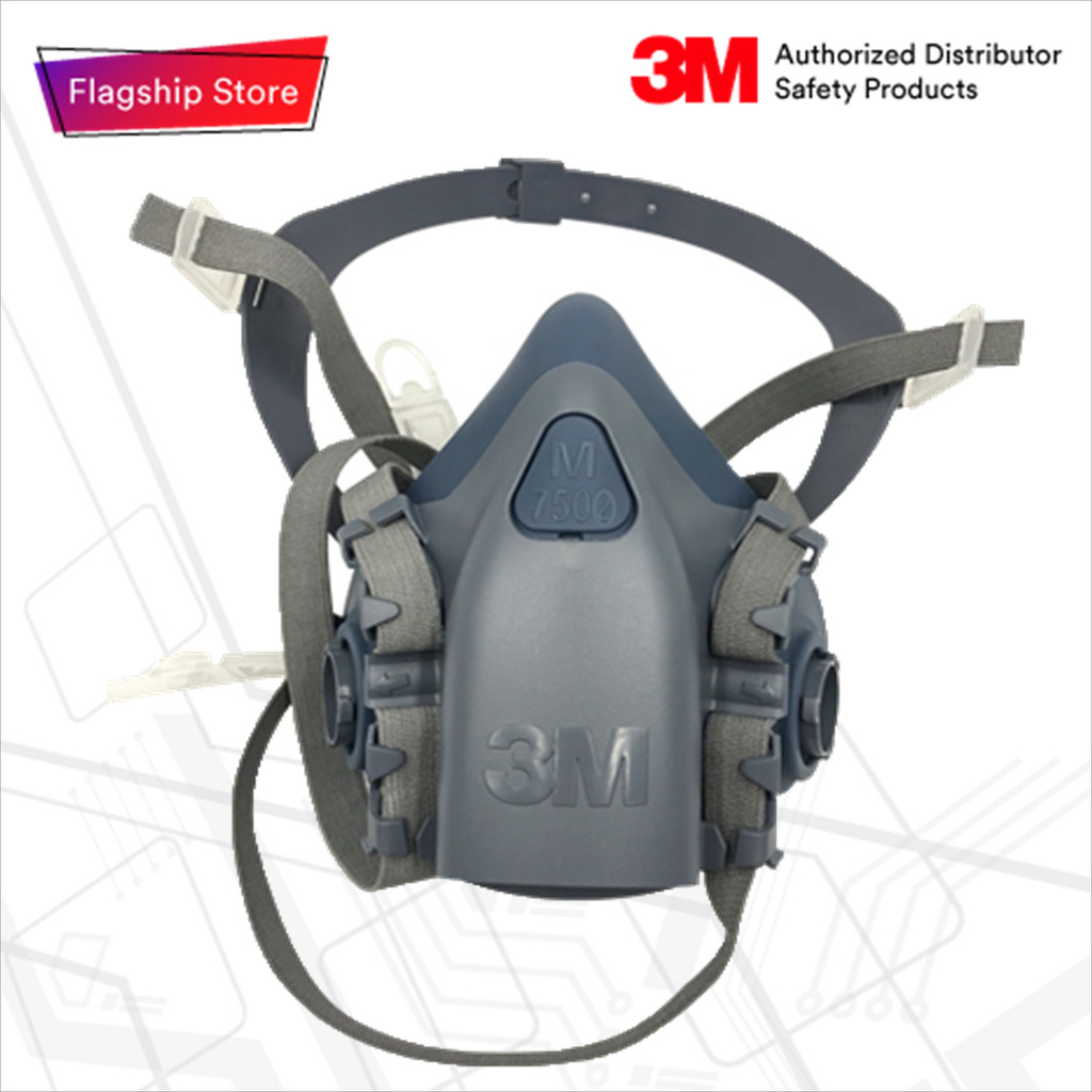 3M™ 7500 7501 7502 7503 หน้ากากครึ่งหน้าชนิดไส้กรองคู่ ซิลิโคน (เฉพาะหน้ากาก)