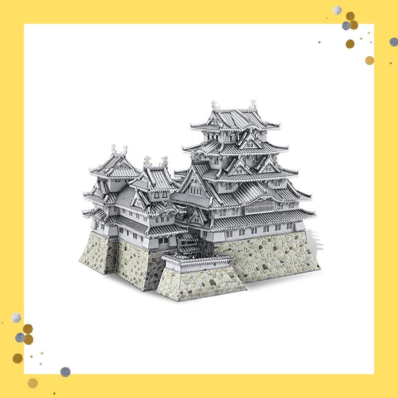 Piececool 3D puzzle metal Himeji-jo castle famous architecture building metallic nano puzzle 3d meta