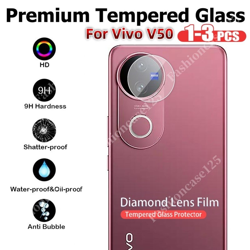 Vivo V50 5G 2025 กล้องฟิล์มสําหรับ VivoV50 5G V 50 V50 Pro 5G 2025 โปร่งใสคลุมทั้งหมดป้องกัน HD Clear View เลนส์ Protector กระจกนิรภัยป้องกัน Anti Scratch