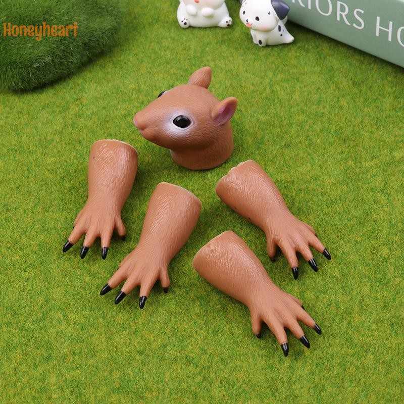 <Honeyheart> Squirrel Finger Hand Puppet ของเล่นแปลกใหม่สําหรับเด็กวันเกิดคอสเพลย์ Plaything ของขวัญ