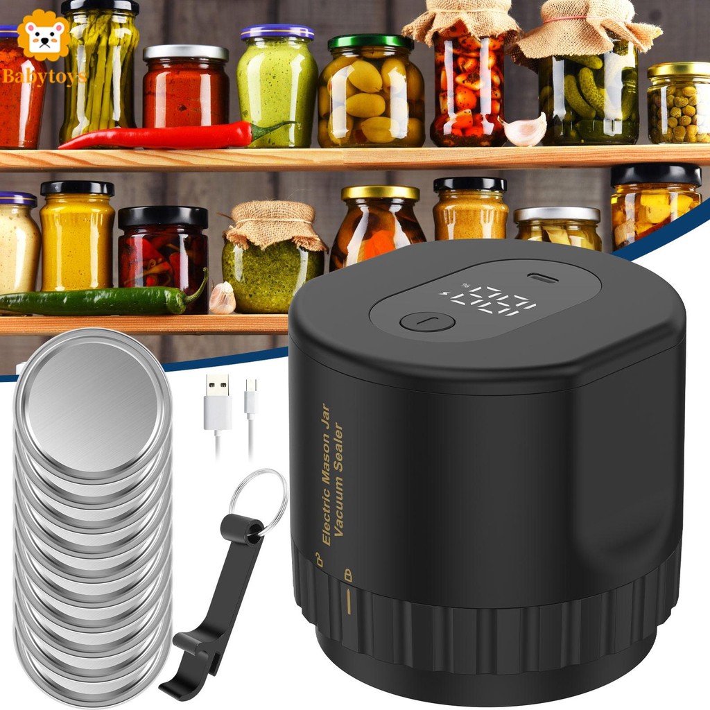 Abs Minor Jar Sealer Good Sealing Canning เครื่องซีลสูญญากาศ Auto Can Sealer เครื่อง LED Digital Dis