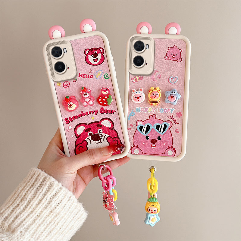 เคส oppo a96 เคส oppo a76 เคส oppo a76 เคสโทรศัพท์ตุ๊กตาหูน่ารักสําหรับ