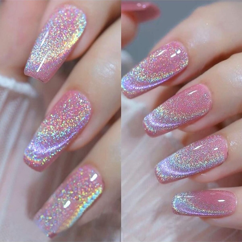 SHAKA สีทาเล็บเจลแคทอาย เรนโบว์เลเซอร์ วิบวับสามมิติ สะท้อนแสง เจลแม่เหล็ก รุ่นแคทอายสองแสง โทนสีรุ้ง เพ้นท์เล็บ แบบแช่ออก ติดทนนาน UV ทำเล็บ [SK16]