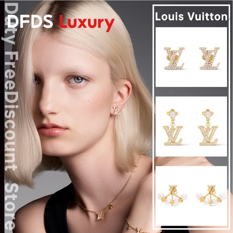 หลุยส์วิตตอง LV Louis Vuitton LADY LV Earrings ต่างหูผู้หญิง