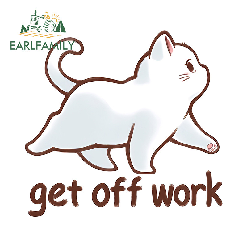 EARLFAMILY แมวน่ารักปิดอัตโนมัติสติกเกอร์การ์ตูนน่ารักหมวกกันน็อครถจักรยานยนต์ด้านหลังกระจกสเก็ตบอร์ดไวนิลDecalsตลกScratch-Proofรถอุปกรณ์เสริม - รูปที่ 2