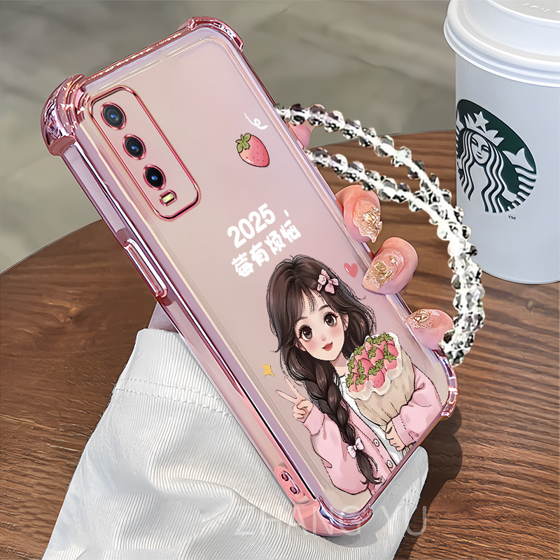 เคส VIVO Y20 Y20i Y20S Y20A Y12S Y12A Y20T V2026 V2027 V2029 V2032 V2043 เคสโทรศัพท์สําหรับซิลิโคนใหม่สี่มุมป้องกันการตก MFN