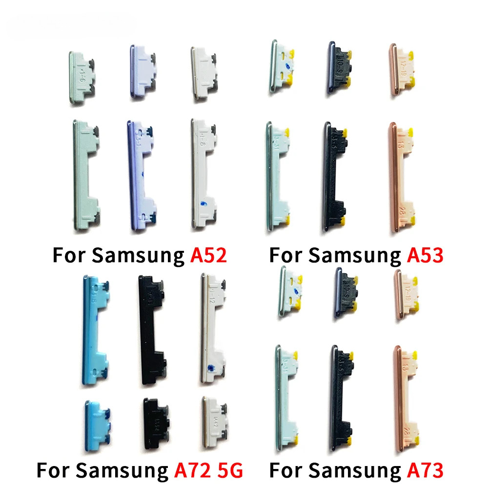 ปุ่มปรับระดับเสียงไฟกุญแจด้านข้างสําหรับ Samsung A52 A53 A73 A72 5G ภายนอกปุ่มกุญแจด้านข้าง