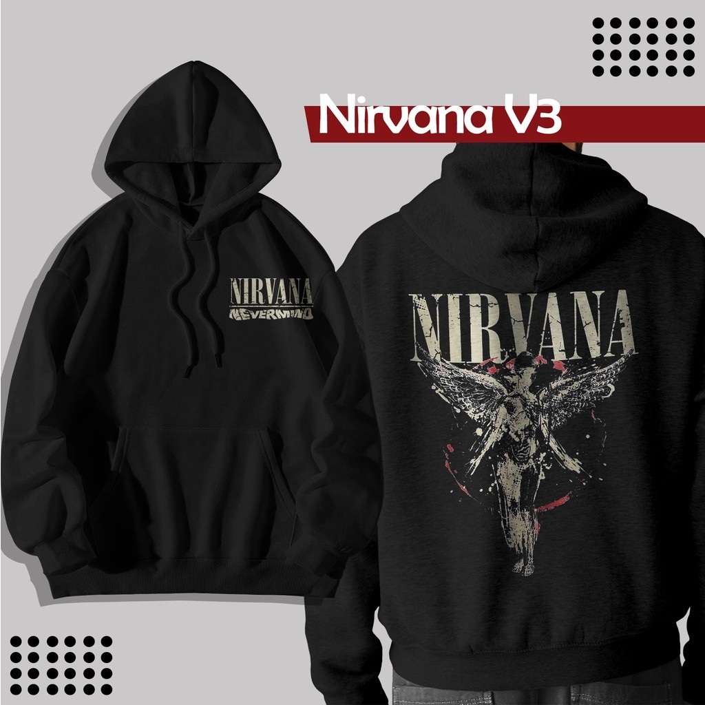 แฟชั่น Metal Band Nirvana พิมพ์ Hoodie Unisex แขนยาว Hooded Sweatshirt Pullover Tops ขนาด M-3XL