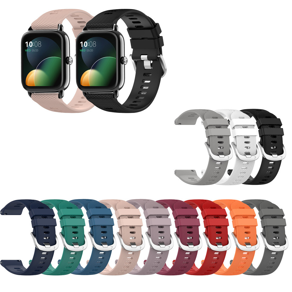 20 มม.สายคล้องคอกีฬาสําหรับ Haylou LS02 LS01 RS4 RS4 Plus เปลี่ยนสร้อยข้อมือ Breathable กันน้ําซิลิโ