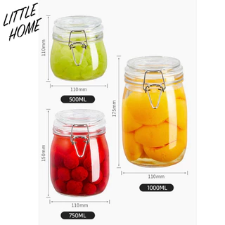 LITTLEHOME โหลแก้ว ขวดโหล ขวดแก้ว โหลแก้วสูญญากาศ ขวดโหลแก้ว ขวดโหลมีฝาปิด โหลสูญญากาศ (A0)