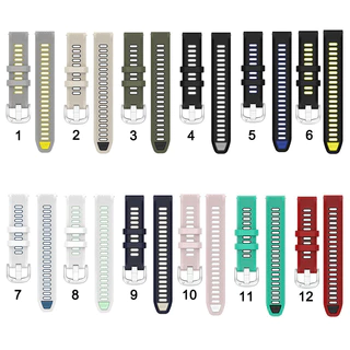 18 มม.20 มม.22 มม.ทนทานสบายสายรัดซิลิโคนสําหรับ Garmin Vivoactive 6 5 Forerunner 570 165 265 255 265s 55 158 Venu 4 3s 2plus