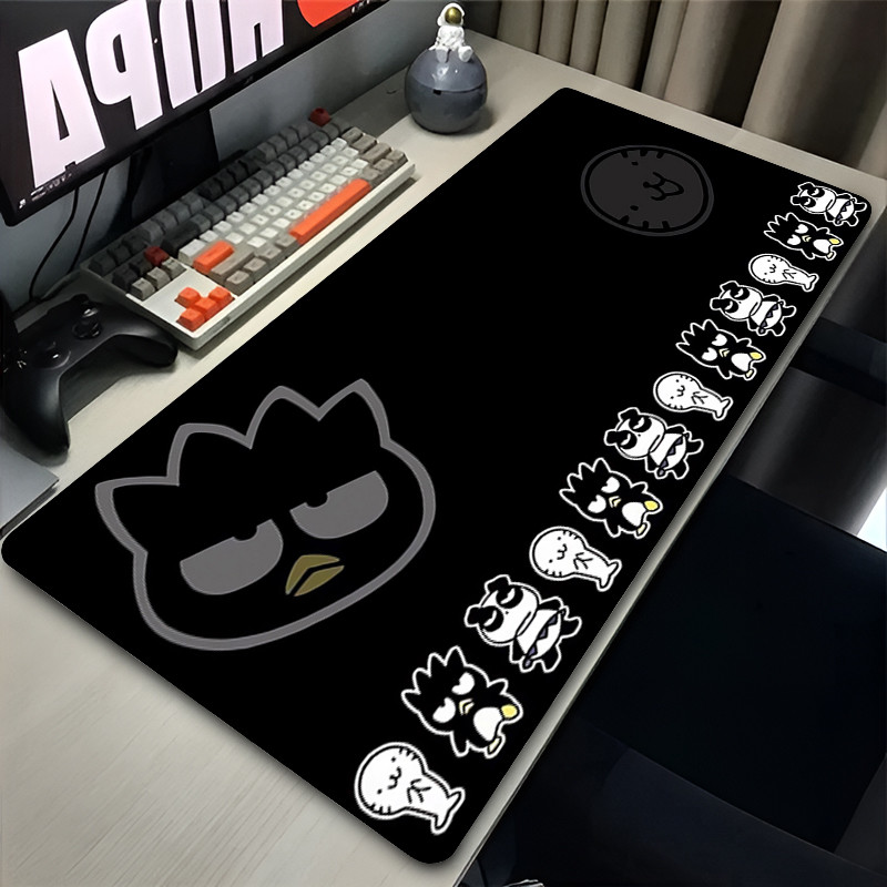 Kawaii Black Penguin Mouse Pad PC อะนิเมะ Bad Badtz Maru คีย์บอร์ดพรมแล็ปท็อป Sanrio Gaming อุปกรณ์เสริม Mousepad XXL นุ่มโต๊ะ Mat