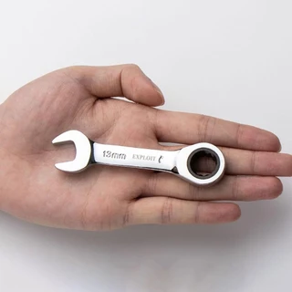 จัดส่งจากประเทศไทยBLOOMZO 1 ชิ้น Stubby ประแจเดี่ยว, 72 ฟัน 6-19 มม. Ratchet Socket Spanner, ด้ามสั้นเหล็ก Reversible Combination Nut Repair เครื่องมือ