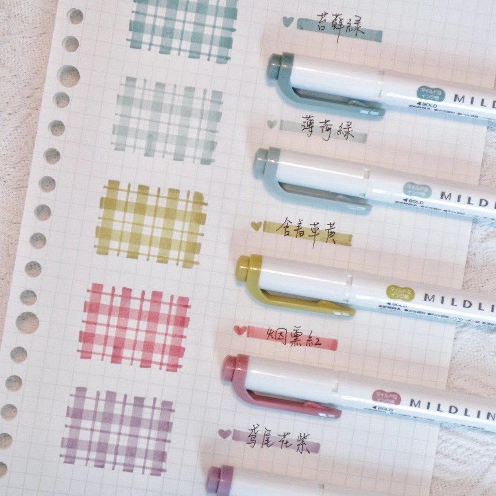 Zerba ปากกาเน้นข้อความ WKT7 ปากกามาร์กเกอร์สีควัน