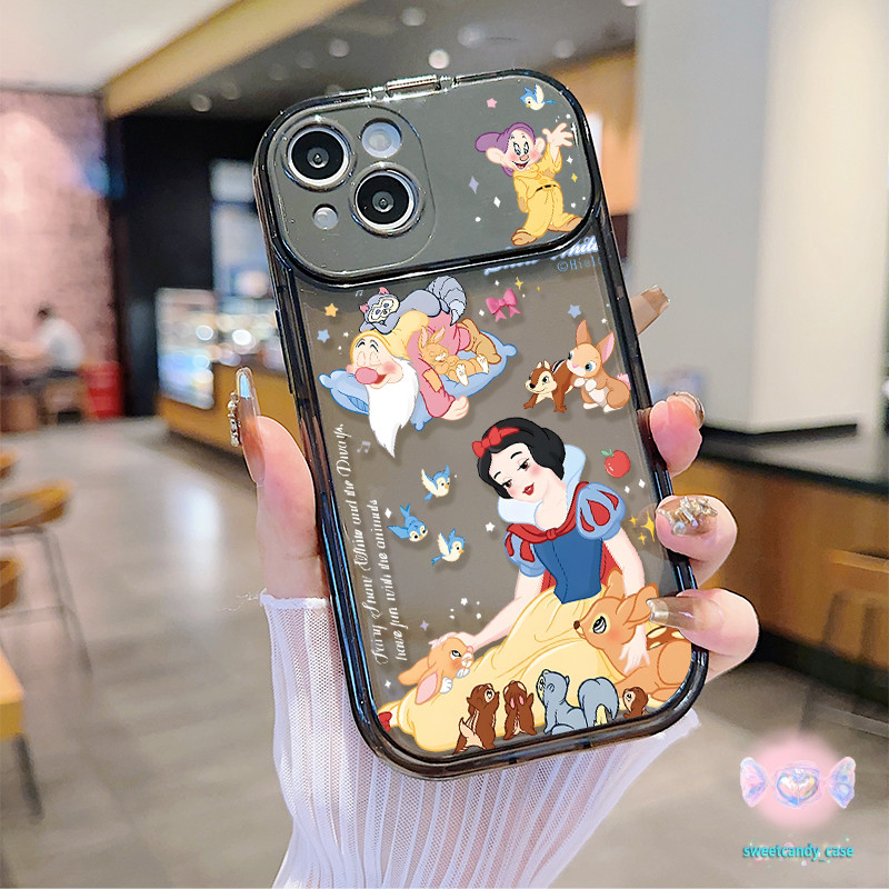 🎀จัดส่งในพื้นที่🎀 เคสกระจกแต่งหน้า ตัวการ์ตูน หิมะขาว สําหรับ IPhone 16 15 14 13 7 8plus Pro Promax XR XS - รูปที่ 4