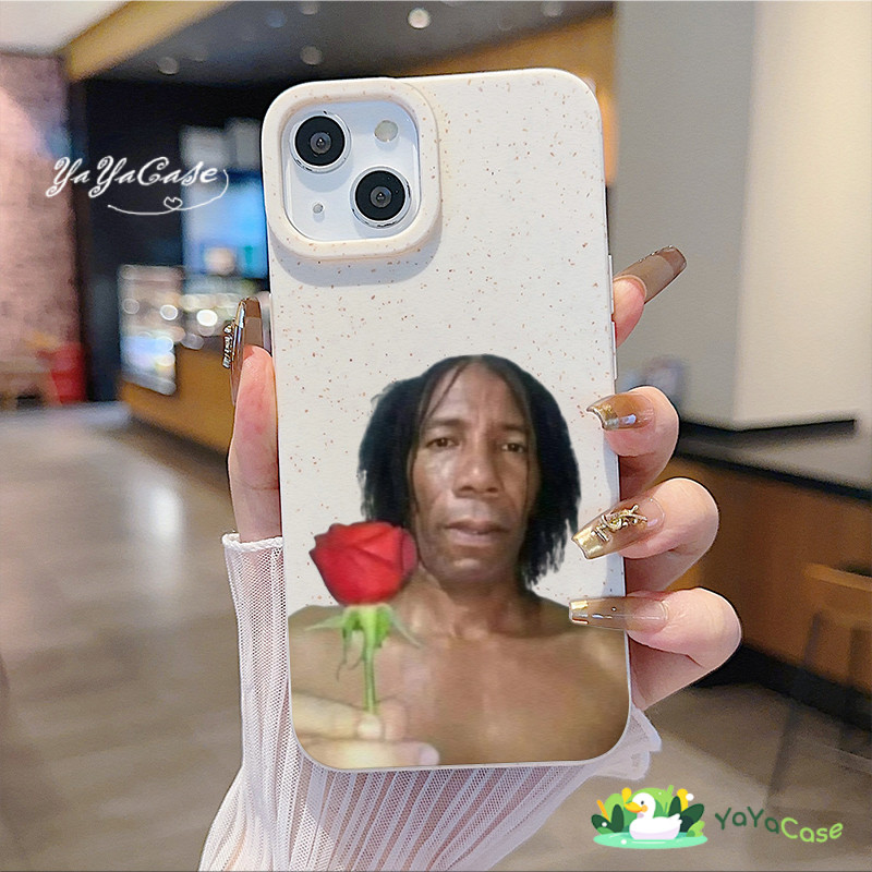 🦢สำหรับ iPhone 11 13 For เคสไอโฟน 14 15 12 Pro Max 12 13 MINI X XS XR 6 7 8 14 15 Plus ปู่ส่งดอกไม้ รุ่น เคส Funny