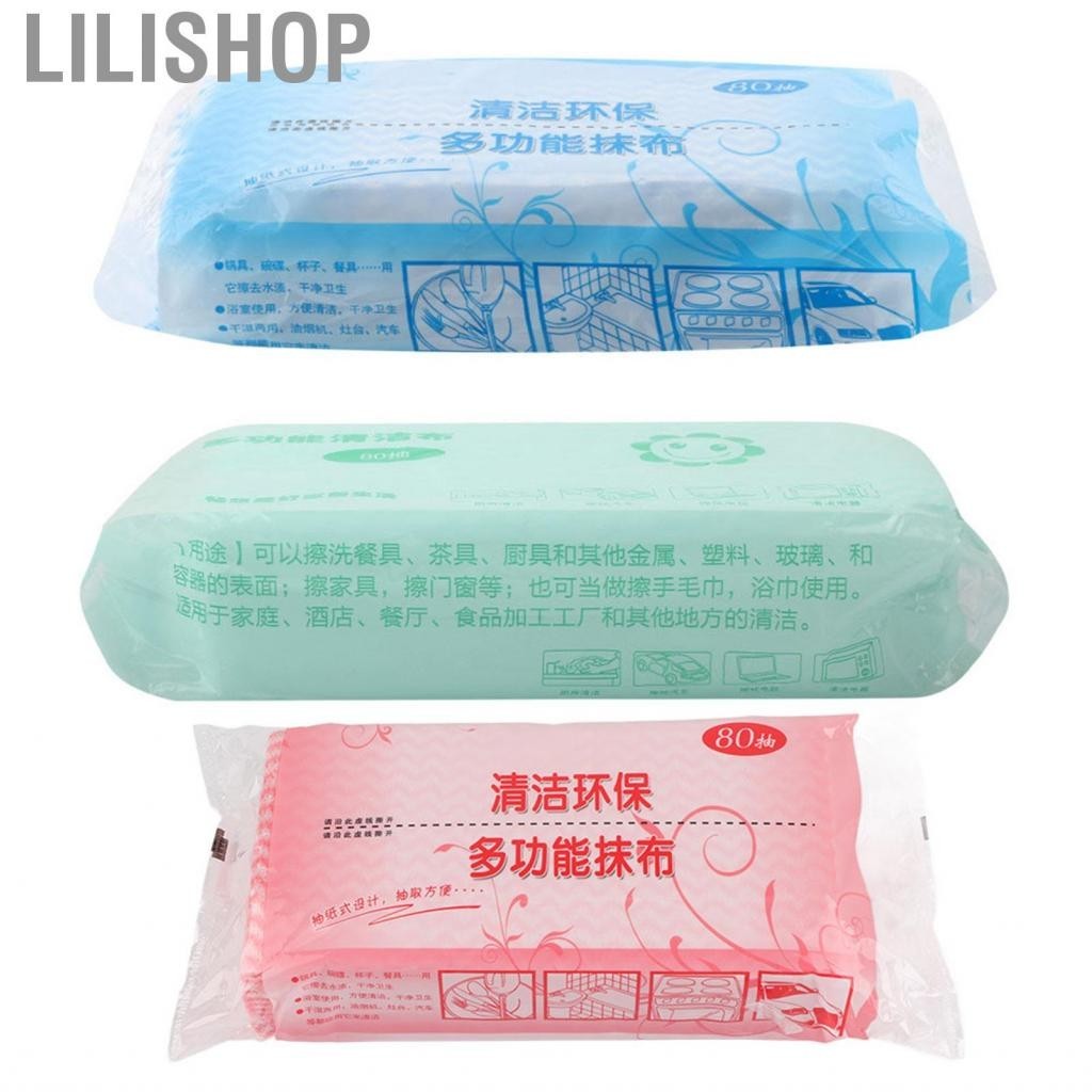 Lilishop Dish Cloths  80pcs Disposable Non-stick Oil Non-woven Fabric Duster Cloth Hand Towel Kitchen