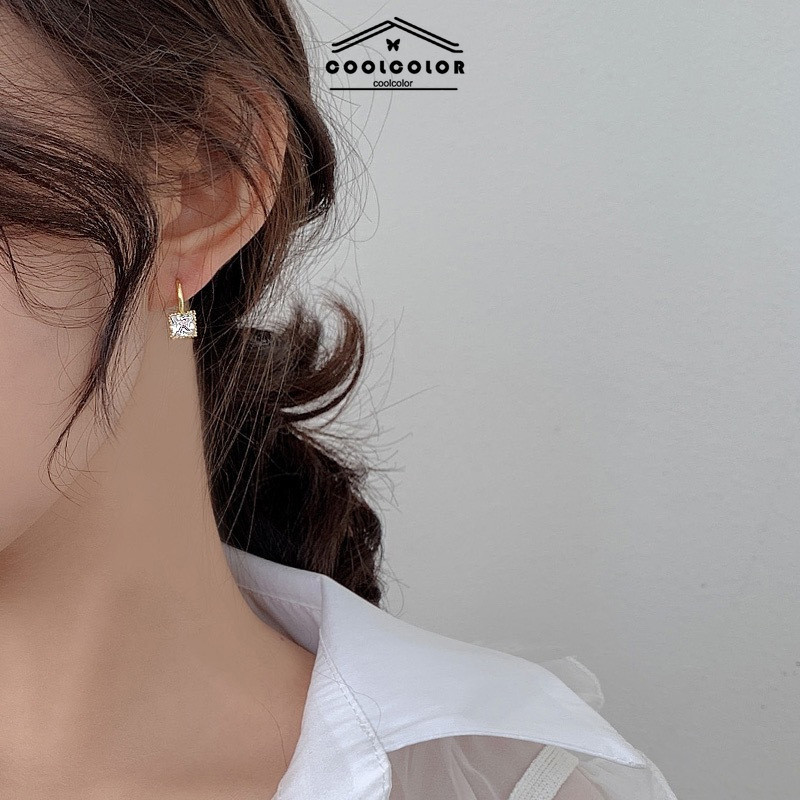 ในไทย S925 Silver Stitch ต่างหูขนาดกะทัดรัดต่างหูบล็อกละเอียดอ่อนสำหรับผู้หญิง Niche ต่างหูระดับไฮเอนด์.coolcolor.th-COD
