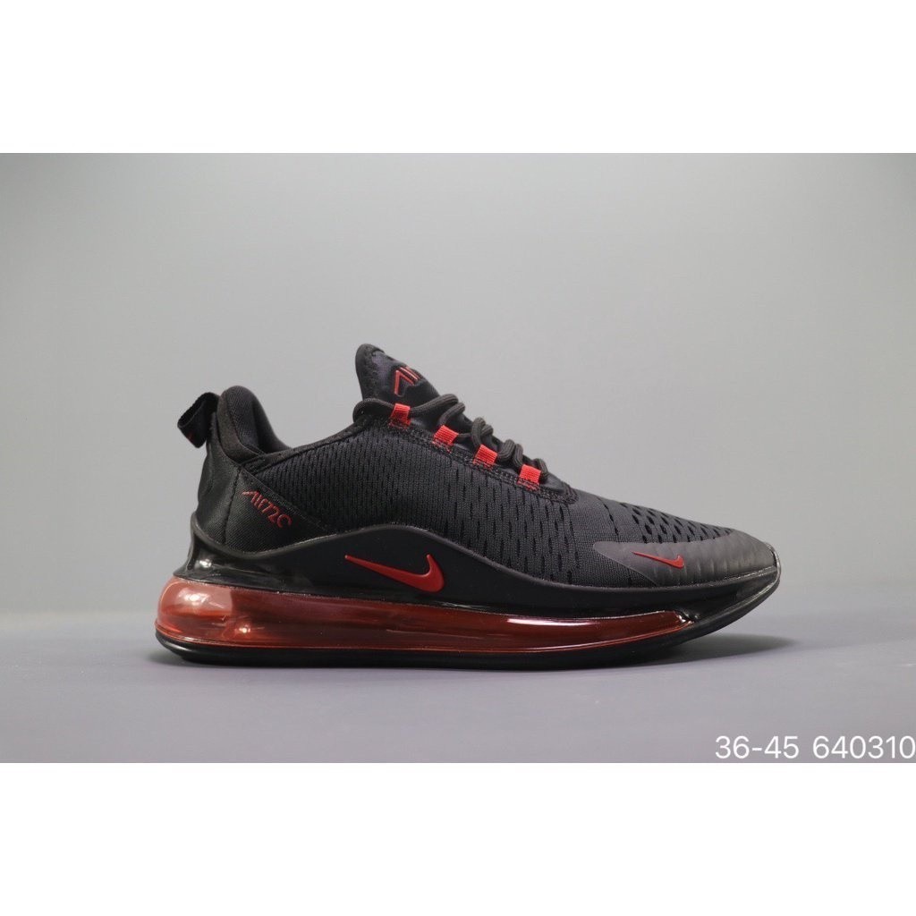 Nike5177 Air Max 720 รองเท้ากีฬา รองเท้าวิ่ง ผ้าตาข่าย สีดํา สีแดง สําหรับผู้ชาย ผู้หญิง