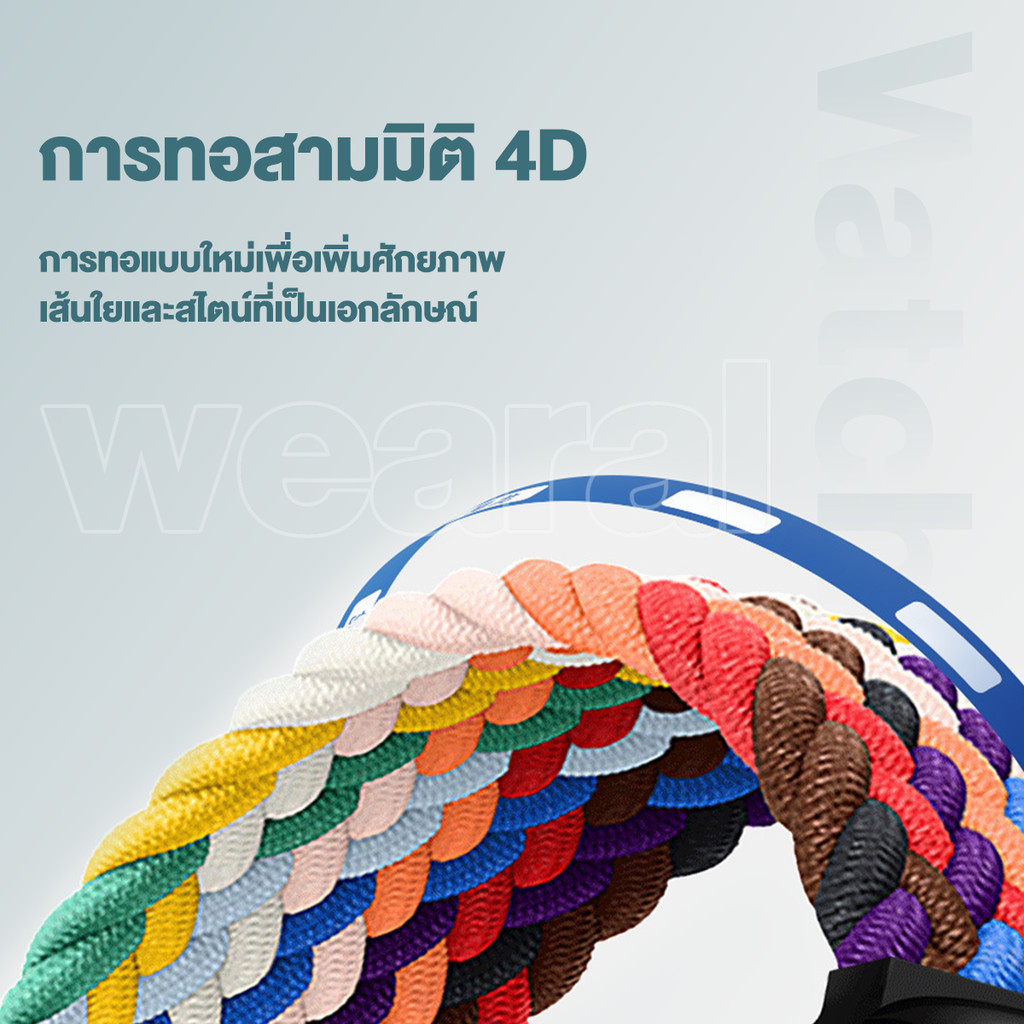 สายนาฬิกาข้อมือ ไนล่อนถัก ปรับได้สําหรับแบบใส สองสี สําหรับ 49 45 44 42 41 40 38 มม. 7 6 5 4