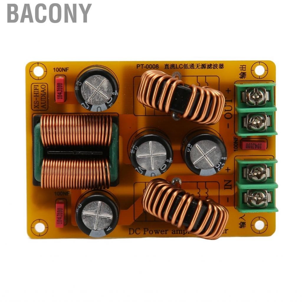 Bacony Lowpass EMI Power Filter  Easy Installation 20A DC LC 50V 470UF Electrolytic Capacitor for Automobiles